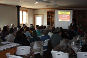 We learned that 60 people is about the most we can fit into the gathering room of tho lodge. Cozy!